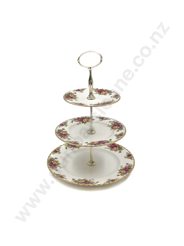 Royal Albert Old Country Roses Three Tier Cake Stand Image 1++