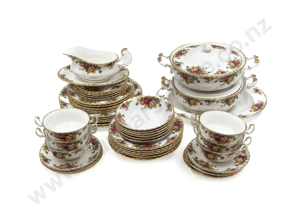 RA Old Country Roses Six Place Dinner Set (46pce) Image 1++