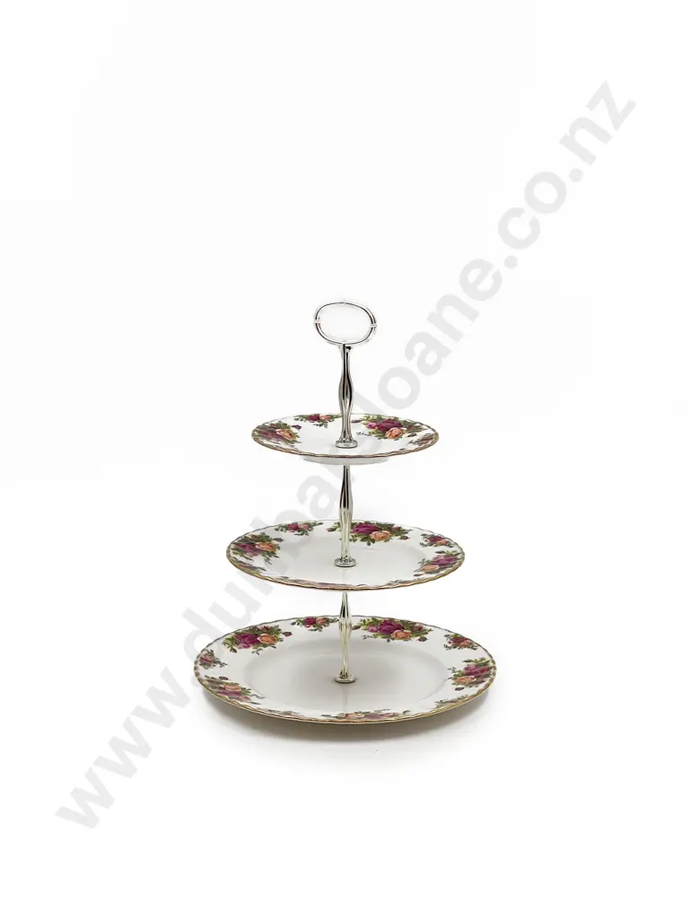 RA Old Country Roses Three Tier Cake Stand Image 1++