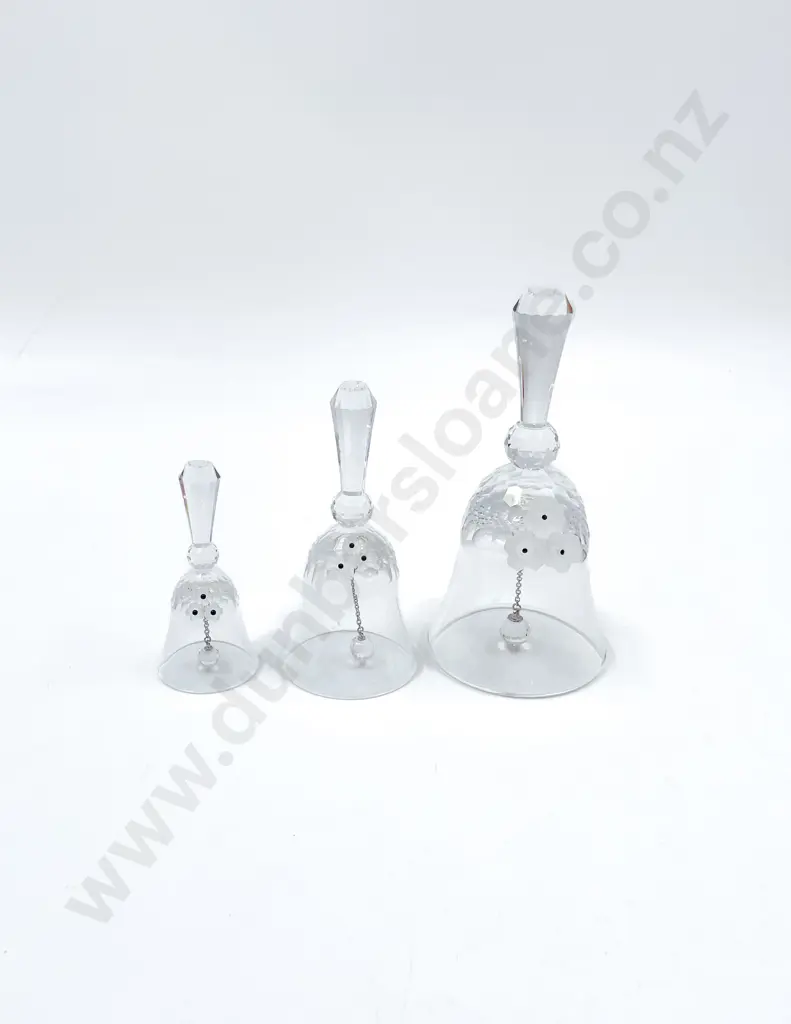 Three Graduated Swarovski Flower Bells Image 1++