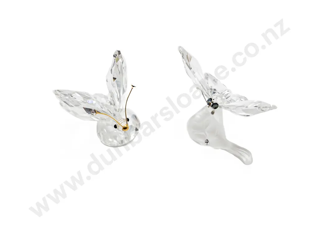 Two Swarovski Butterfly Ornaments Image 1++