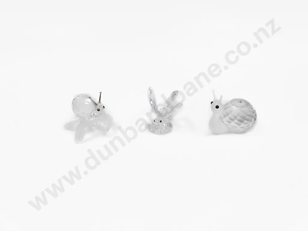 Three Swarovski Crystal Ornaments Image 1++