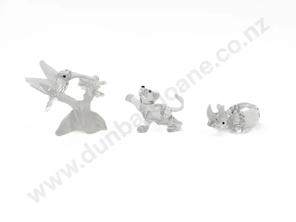 Three Swarovski Crystal Ornaments Image 1++