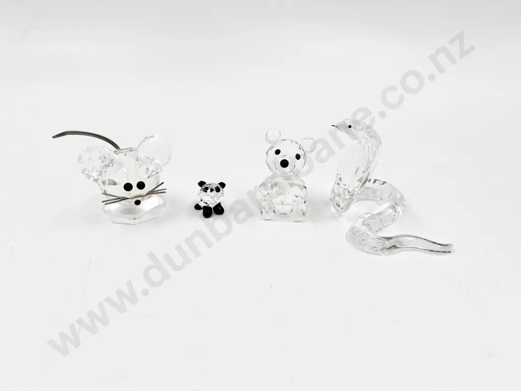 Four Swarovski Crystal Ornaments Image 1++