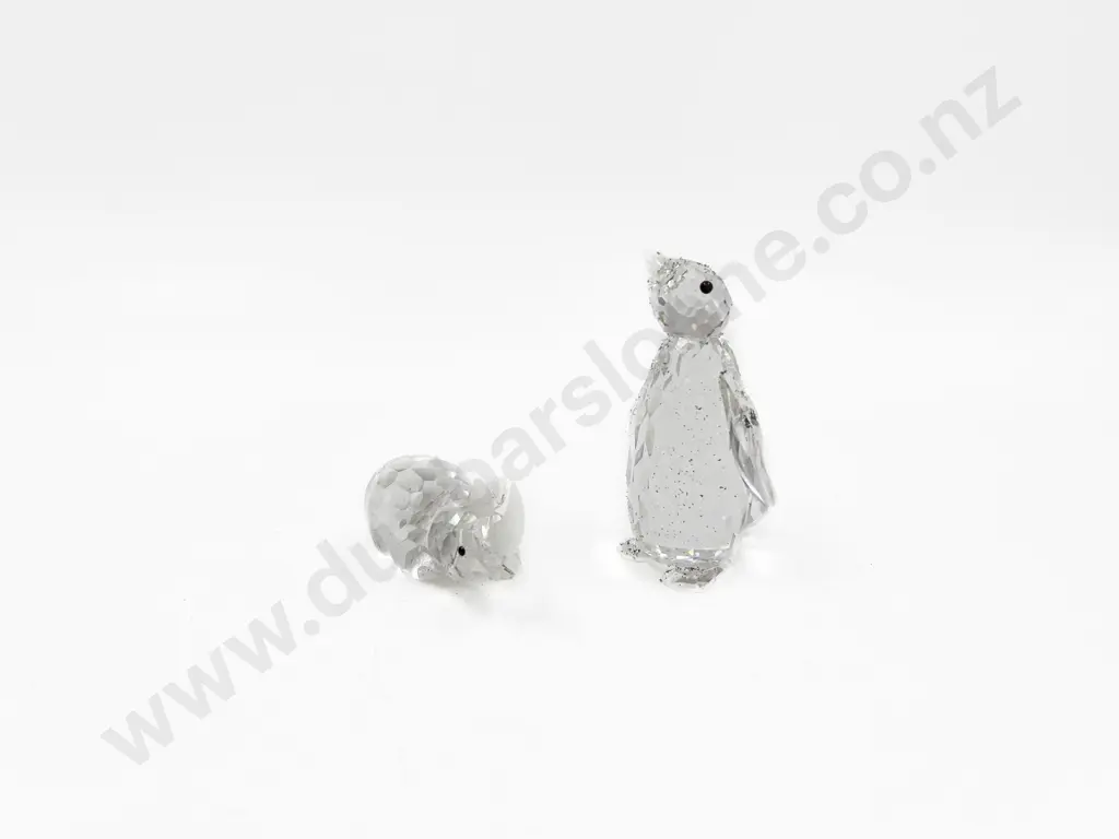 Swarovski Large Penguin and Rhino Ornaments Image 1++