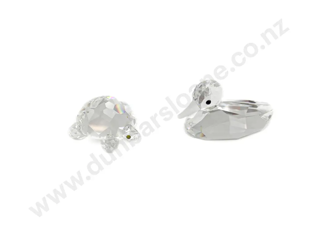 Swarovski Large Duck and Turtle Ornaments Image 1++