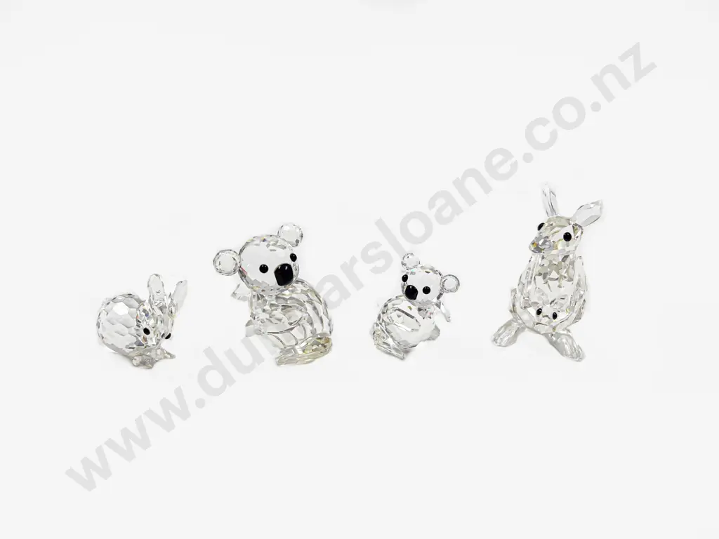 Four Swarovski Crystal Ornaments Image 1++