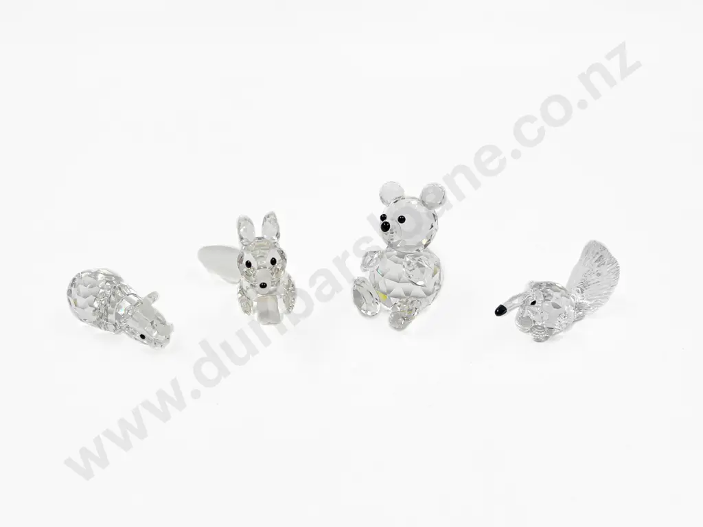 Four Swarovski Crystal Ornaments Image 1++