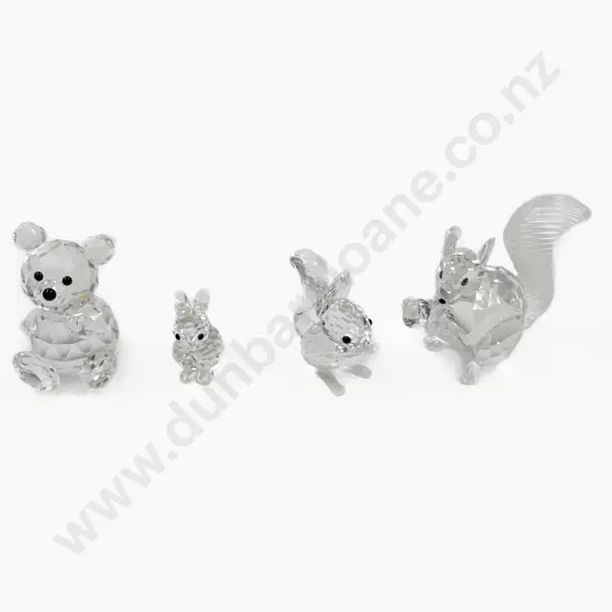 Four Swarovski Crystal Ornaments