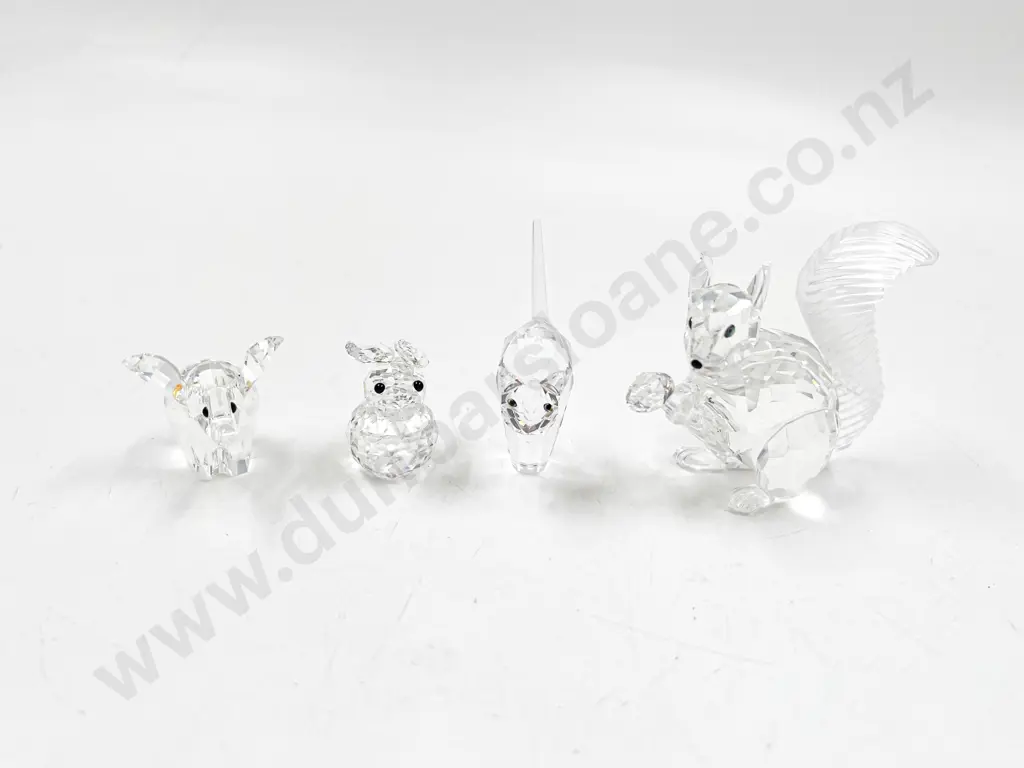 Four Swarovski Crystal Ornaments Image 1++