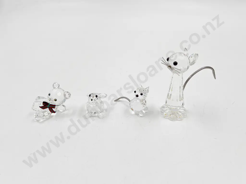 Four Swarovski Crystal Ornaments Image 1++
