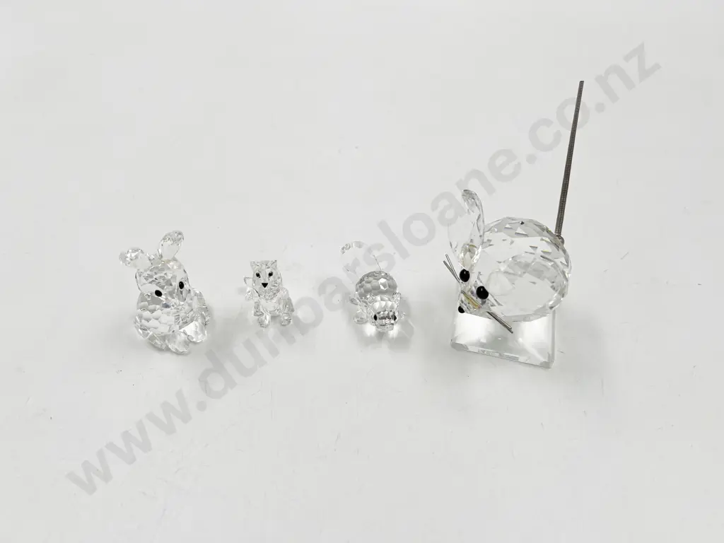 Four Swarovski Crystal Ornaments Image 1++