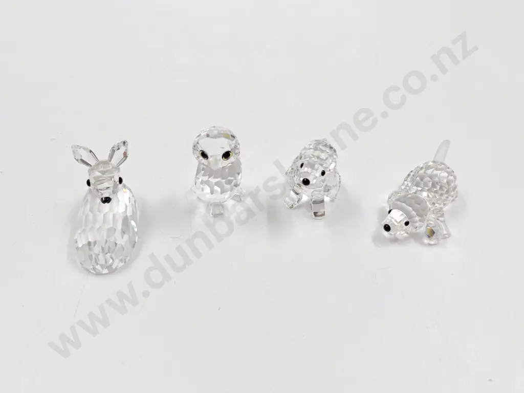Four Swarovski Crystal Ornaments Image 1++