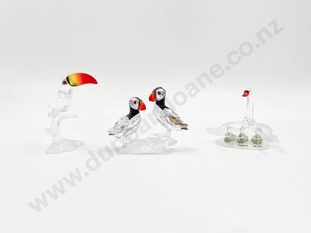 Three Swarovski Crystal Ornaments Image 1++