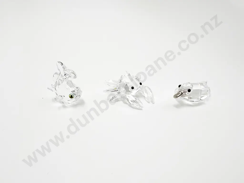 Three Swarovski Crystal Ornaments Image 1++