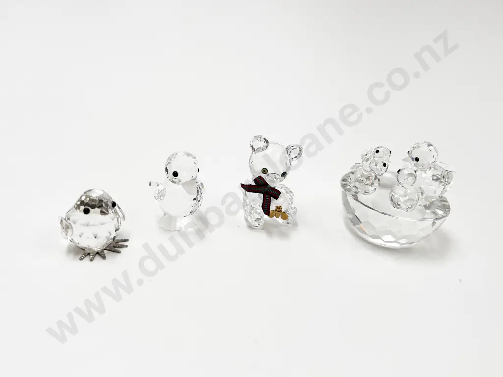 Four Swarovski Crystal Ornaments Image 1++