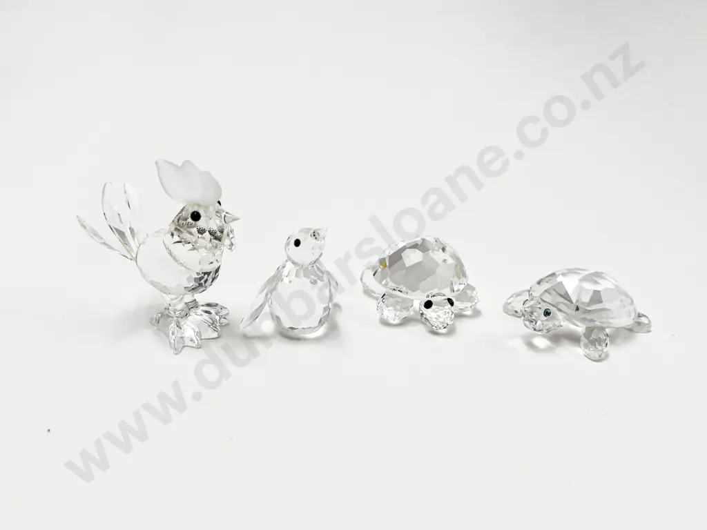 Four Swarovski Crystal Ornaments Image 1++