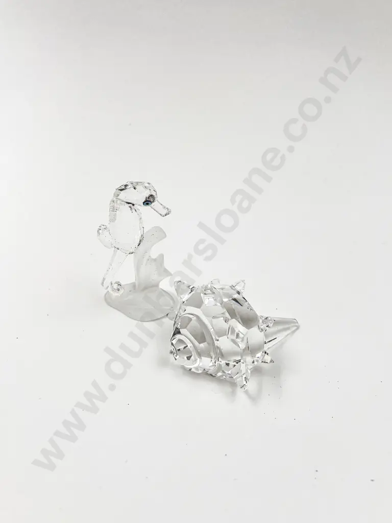 Swarovski Large Seahorse and Shell Ornaments Image 1++