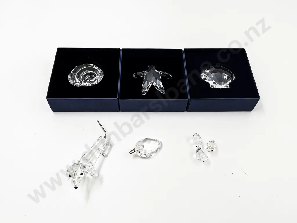 Six Swarovski Crystal Ornaments Image 1++