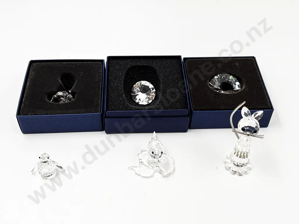 Six Swarovski Crystal Ornaments Image 1++