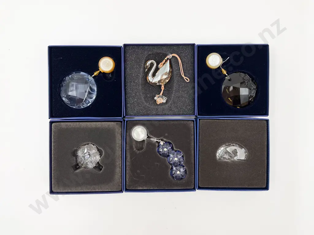 Six Swarovski Crystal Ornaments Image 1++