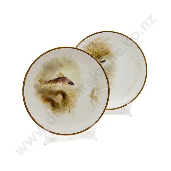 Pair RD Hand-Painted Plates