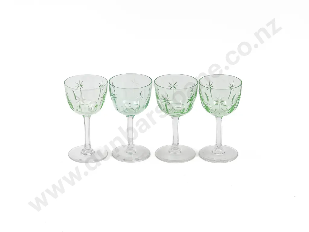Thirteen Tinted Green Wine Glasses Image 1++