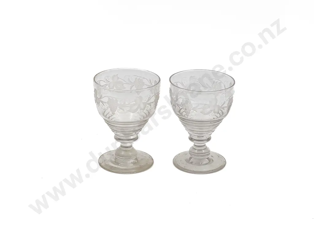 Pair of Stuart Crystal Wine Goblets Image 1++