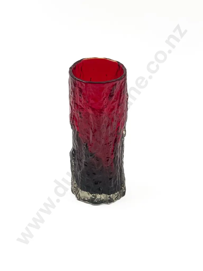 Whitefriars Ruby Red Bark Vase Image 1++