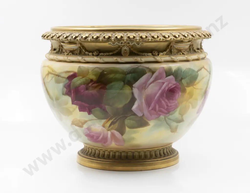 Large and Impressive Royal Worcester Jardiniere Image 1++