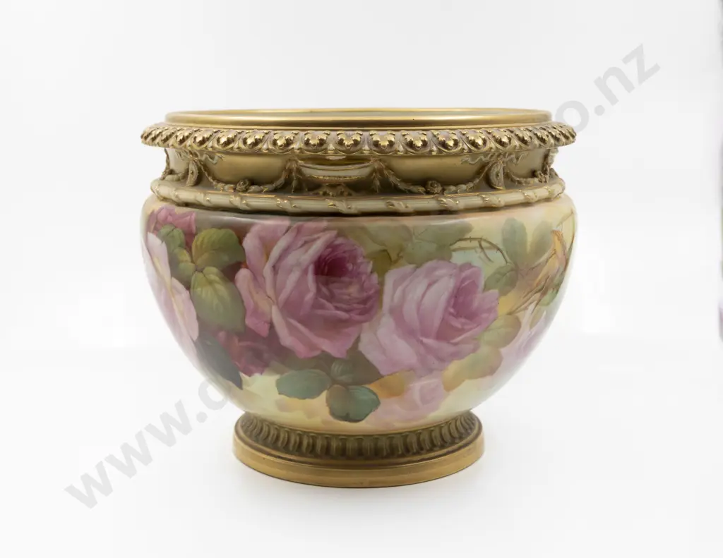 Large and Impressive Royal Worcester Jardiniere Image 1++