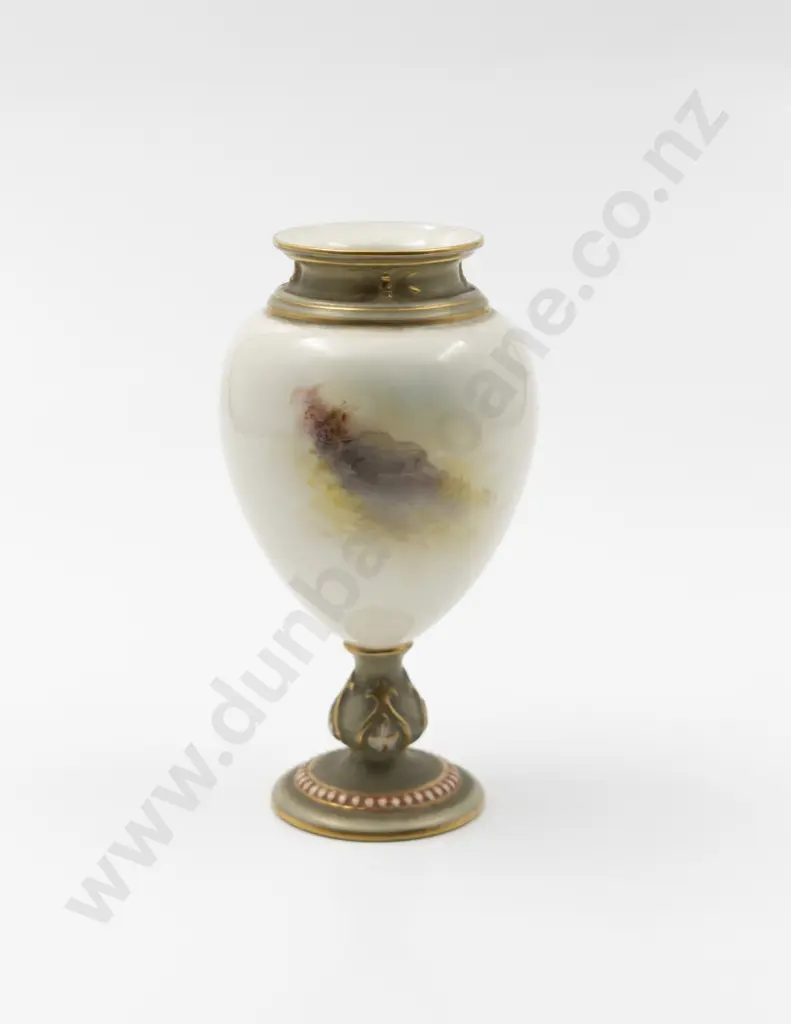 Royal Worcester Ovoid Pedestal Vase Image 1++