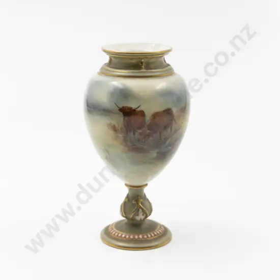 Royal Worcester Ovoid Pedestal Vase