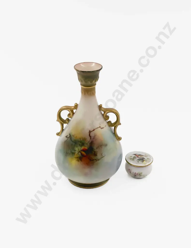 Royal Worcester Ovoid Tapered Specimen Vase Image 1++