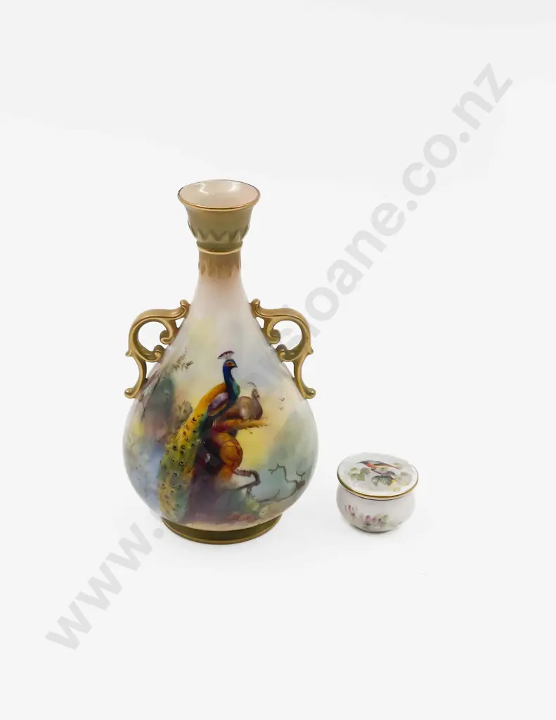 Royal Worcester Ovoid Tapered Specimen Vase Image 1++