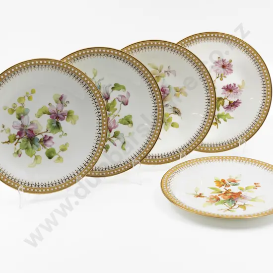 Five Royal Worcester Dessert Plates