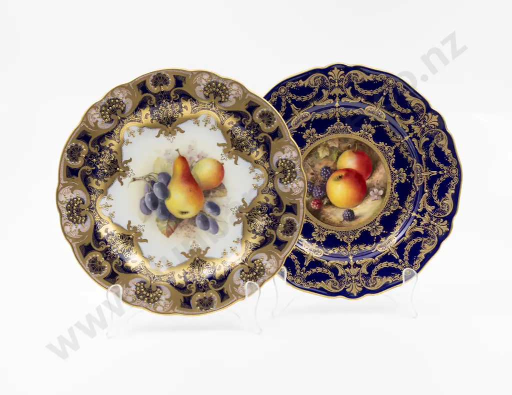 Two Royal Worcester Cabinet Plates Image 1++