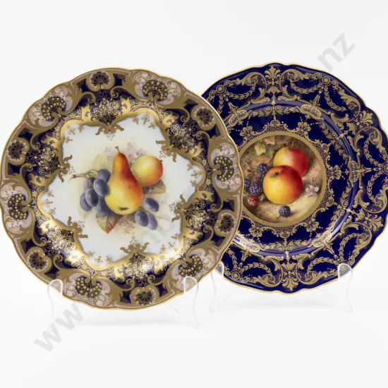Two Royal Worcester Cabinet Plates