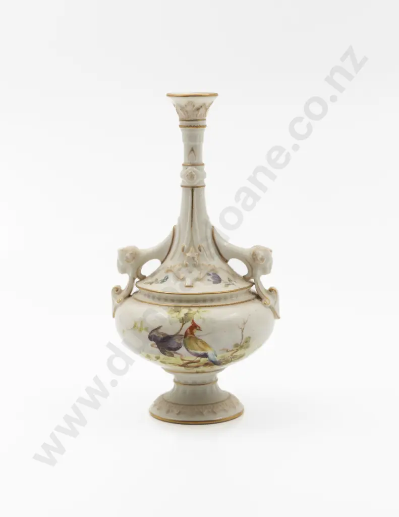 Royal Worcester Squat Spherical Body Slender Neck Specimen Vase Image 1++