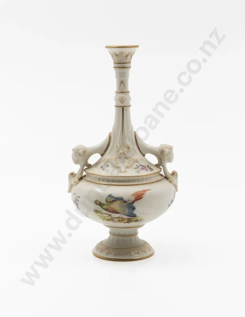 Royal Worcester Squat Spherical Body Slender Neck Specimen Vase Image 1++