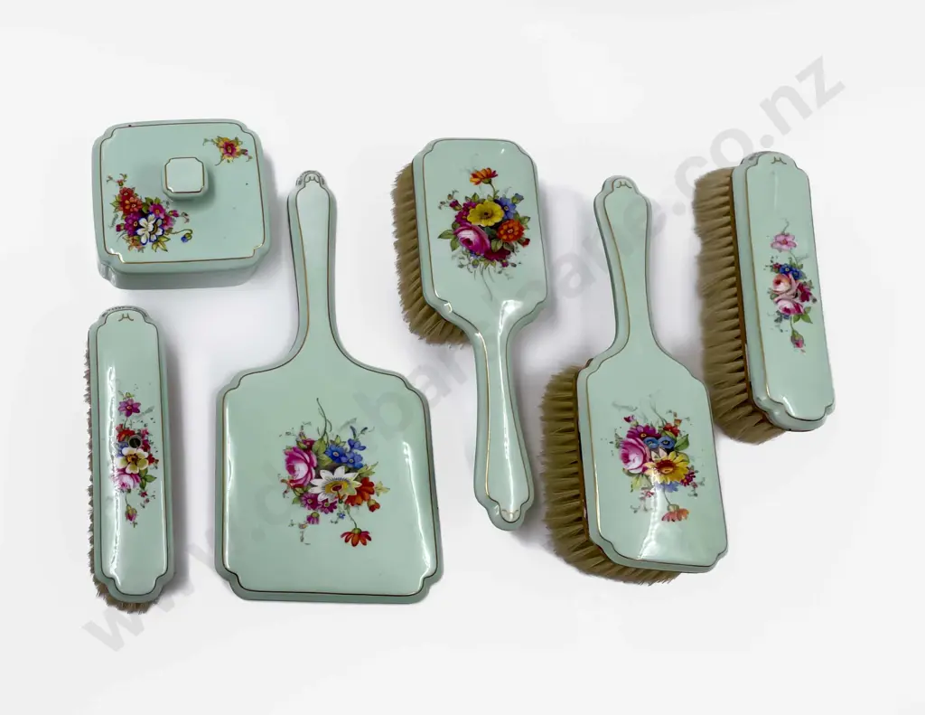 Unmarked Royal Worcester 6pce Dressing Table Set Image 1++