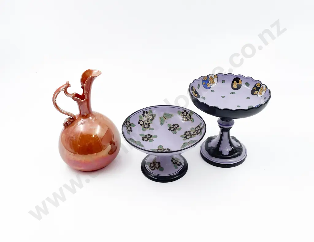 Two Royal Doulton Art Deco BonBon Comports and Ewer Image 1++