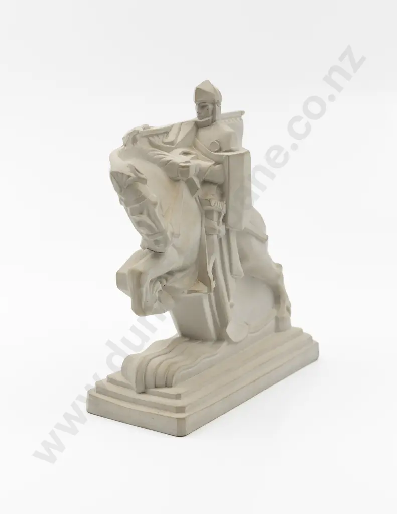 Rare Poole Carter Stabler Adams Unglazed Knight On Horseback Image 1++