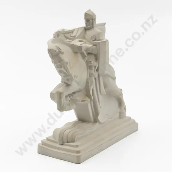 Rare Poole Carter Stabler Adams Unglazed Knight On Horseback