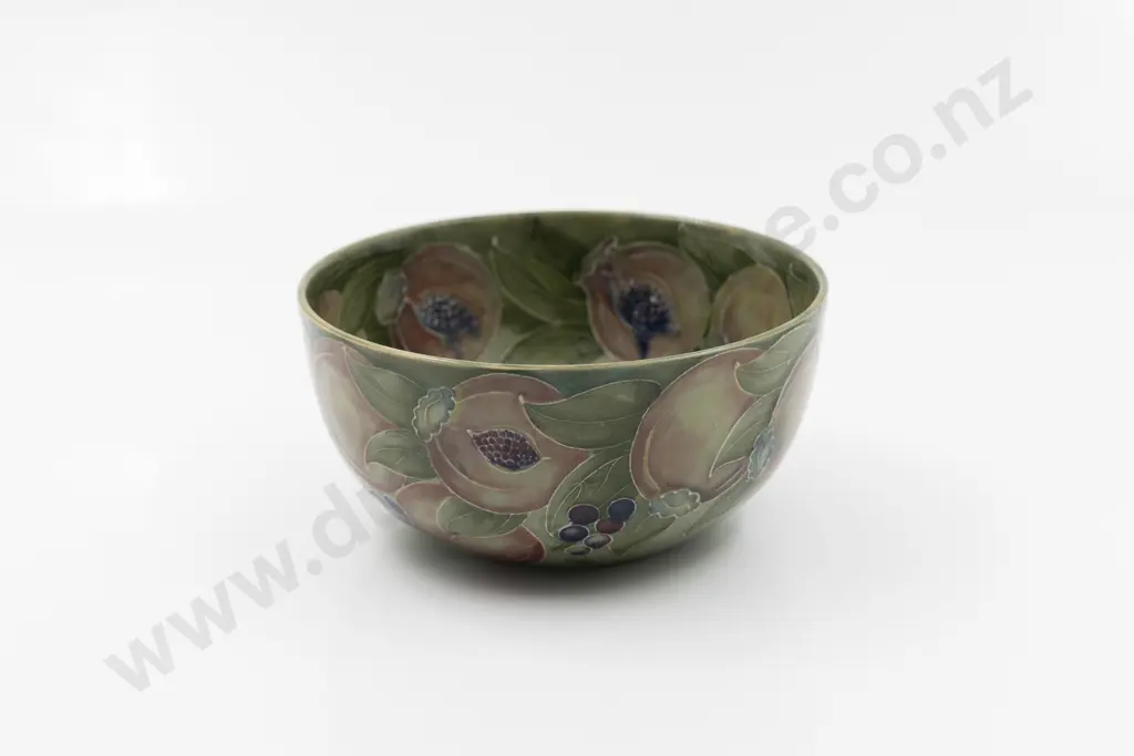 Moorcroft Green Glazed Pomegranate Pattern Bowl Image 1++