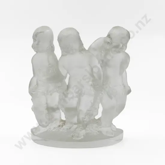 Lalique "Luxembourg" Three Cherub Figure Group