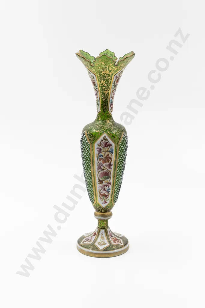 Late C19th Bohemian Glass Vase Image 1++