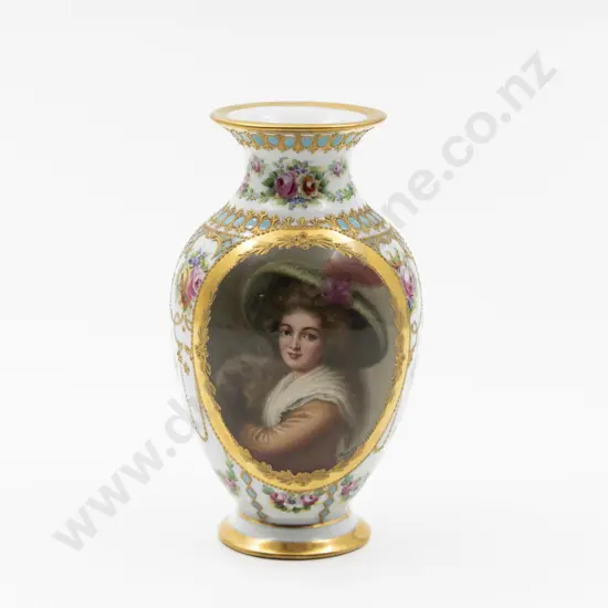 Late C19th Royal Vienna Ovoid Porcelain Vase