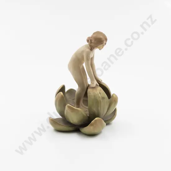 C1910-15 Royal Dux Art Nouveau Nymph on Water Lily