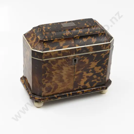 Geo III Tortoiseshell Tea Caddy